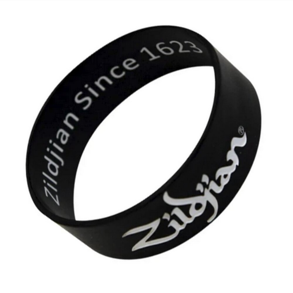Zildjian Black Silicone Drum Wristband Bracelet For Drummers And Musicians NEW